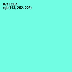 #71FCE4 - Aquamarine Color Image