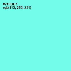 #71FDE7 - Aquamarine Color Image