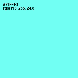 #71FFF3 - Aquamarine Color Image