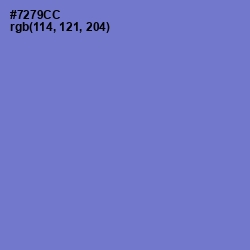 #7279CC - Moody Blue Color Image