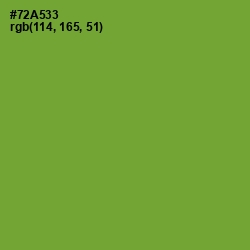 #72A533 - Olive Drab Color Image