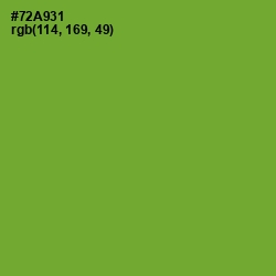 #72A931 - Olive Drab Color Image