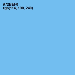 #72BEF0 - Cornflower Blue Color Image