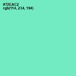 #72EAC2 - Aquamarine Color Image