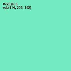 #72EBC0 - Aquamarine Color Image