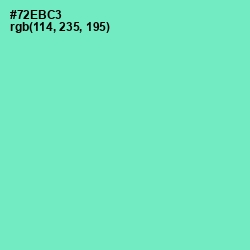 #72EBC3 - Aquamarine Color Image