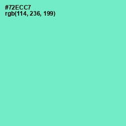 #72ECC7 - Aquamarine Color Image