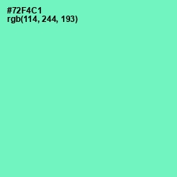 #72F4C1 - Aquamarine Color Image