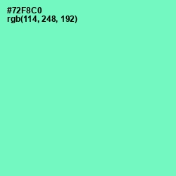 #72F8C0 - Aquamarine Color Image