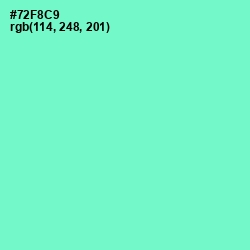 #72F8C9 - Aquamarine Color Image