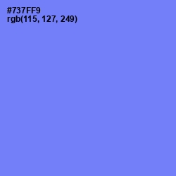 #737FF9 - Moody Blue Color Image