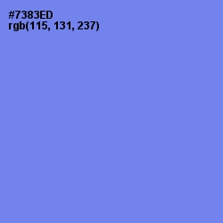 #7383ED - Cornflower Blue Color Image