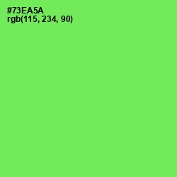 #73EA5A - Screamin' Green Color Image