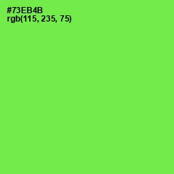 #73EB4B - Screamin' Green Color Image