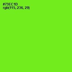 #73EC1D - Chartreuse Color Image