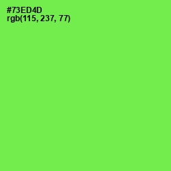 #73ED4D - Screamin' Green Color Image