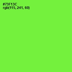 #73F13C - Chartreuse Color Image