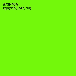 #73F70A - Chartreuse Color Image