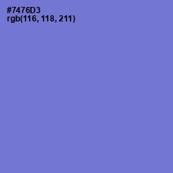 #7476D3 - Moody Blue Color Image