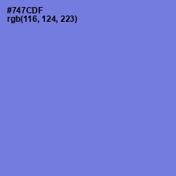 #747CDF - Moody Blue Color Image