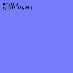 #747CFB - Moody Blue Color Image