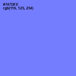 #747DFE - Moody Blue Color Image
