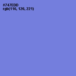 #747EDD - Moody Blue Color Image