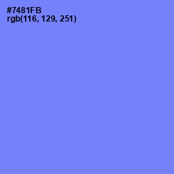 #7481FB - Cornflower Blue Color Image