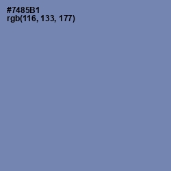 #7485B1 - Wild Blue Yonder Color Image