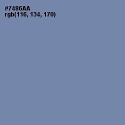 #7486AA - Bermuda Gray Color Image