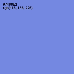 #7488E2 - Cornflower Blue Color Image