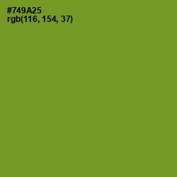 #749A25 - Olive Drab Color Image