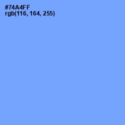 #74A4FF - Cornflower Blue Color Image