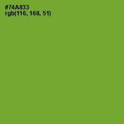 #74A833 - Olive Drab Color Image