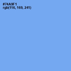 #74A9F1 - Cornflower Blue Color Image