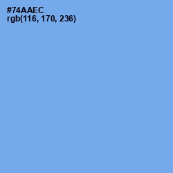 #74AAEC - Cornflower Blue Color Image