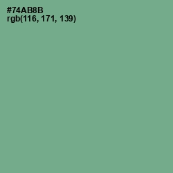 #74AB8B - Bay Leaf Color Image