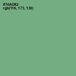 #74AD82 - Bay Leaf Color Image