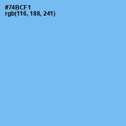 #74BCF1 - Cornflower Blue Color Image