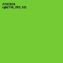 #74CB34 - Chartreuse Color Image