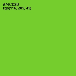#74CD2D - Chartreuse Color Image