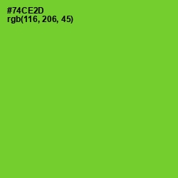 #74CE2D - Chartreuse Color Image