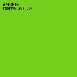 #74CF1E - Chartreuse Color Image