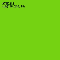 #74D212 - Chartreuse Color Image