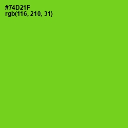 #74D21F - Chartreuse Color Image