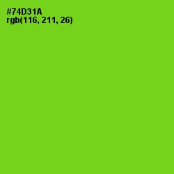 #74D31A - Chartreuse Color Image