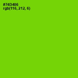 #74D406 - Chartreuse Color Image