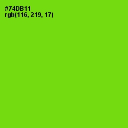 #74DB11 - Chartreuse Color Image