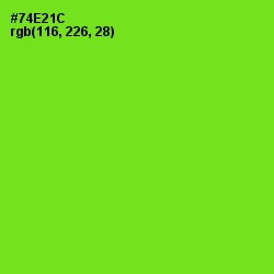 #74E21C - Chartreuse Color Image