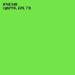 #74E549 - Screamin' Green Color Image